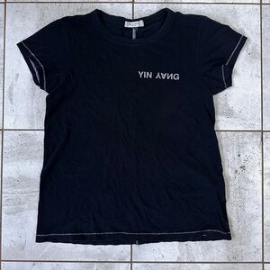 rag & bone Black Short Sleeve Tee